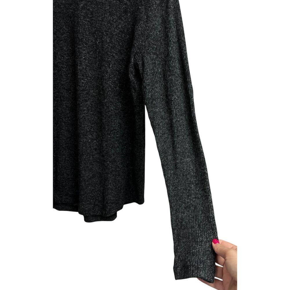 Saturday Sunday Anthropologie Turtleneck Grayish Black Stretchy Medium - Picture 6 of 9